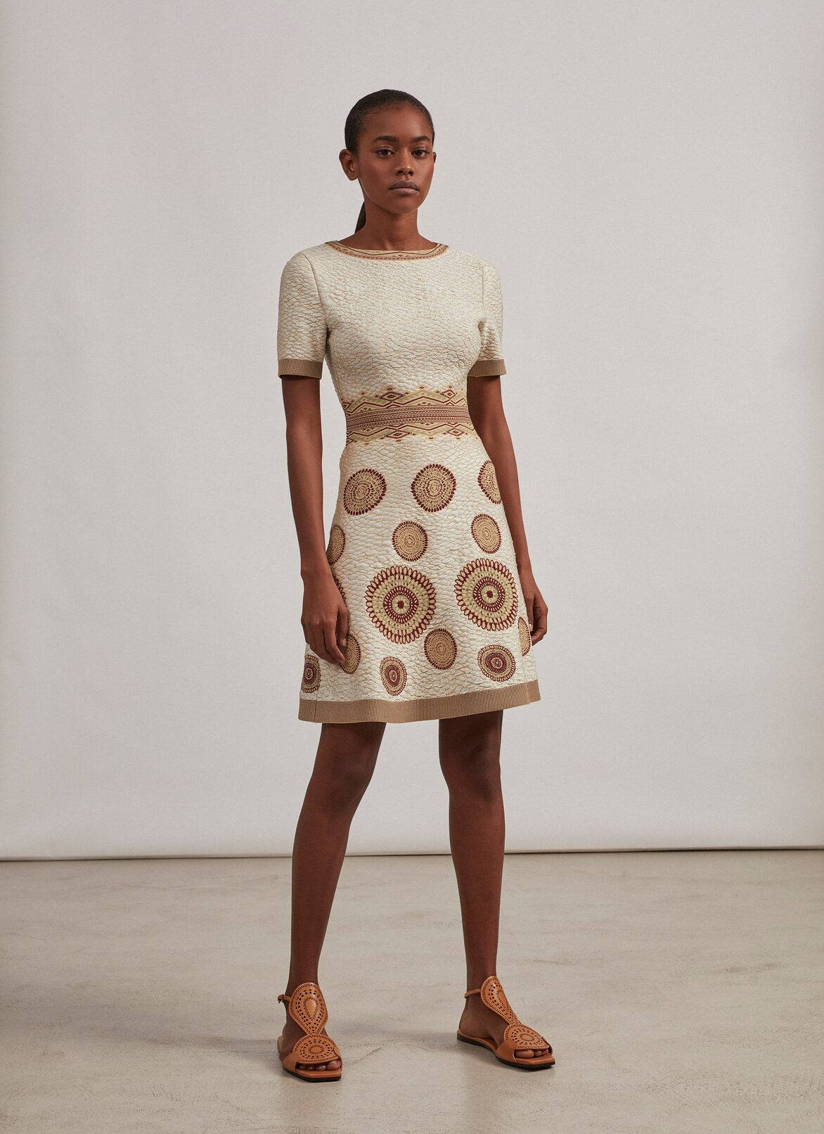 Dresses ALAÏA WHITE/BURGUNDY DRESSES